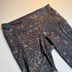 Lululemon Run Top Speed Crop Leggings 6 Star Crushed Coal Black Luxtreme